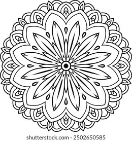 Mandala, Muster Symbol Creative Mandala Malvorlage für Kinder und Erwachsene,