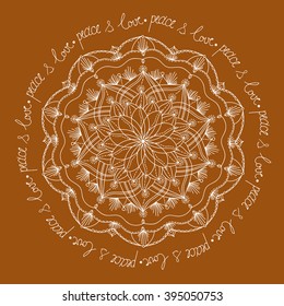 Mandala peace and love