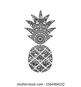 Download Mandala Pineapple Shape Ornamental Decoration Stock Vector Royalty Free 1564304152