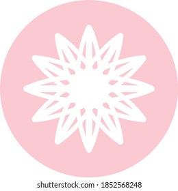 Mandala with pink background for presentation purposes of website mobile apps