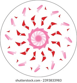 color rosa mandala diseño lindo
