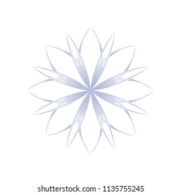 Mandala polar vector. Design abstract gradient grey on black background. Design print for pattern, emboidery. Set 16