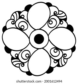 Impresión de Mandala para tela, patrón