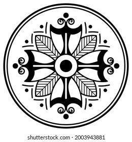 Mandala print for t-shirt, pattern