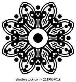 Mandala-Druck für T-Shirt, Muster