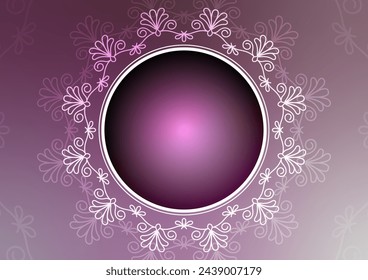 Mandala purple flower culture circle center background. vector illustration.