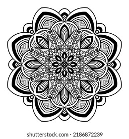 Mandala. Patrón étnico radial. Un diseño sencillo y decorativo.