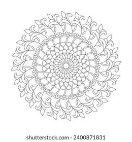 Mandala rainbow rhapsody coloring book page for kdp book interior. Peaceful Petals, Ability to Relax, Brain Experiences, Harmonious Haven, Peaceful Portraits, Blossoming Beauty mandala design.