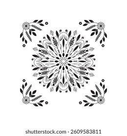 Mandala . Rangoli Design,  .Mandala - hand drawn ornament.mandala design.