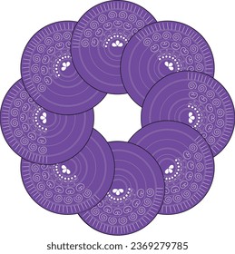 Mandala rangoli Indian tradition vector clay art 