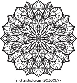 Mandala relaxation anti stress pattern decorative drawing