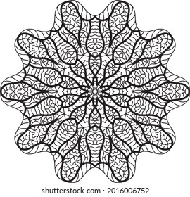 Mandala relaxation anti stress pattern decorative drawing