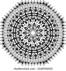 mandala relaxing coloring anti stress meditation and decoration