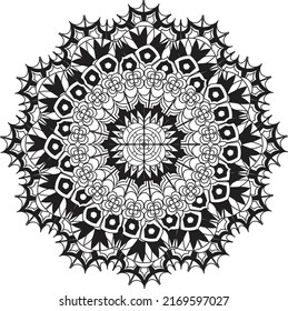 mandala relaxing coloring anti stress meditation and decoration