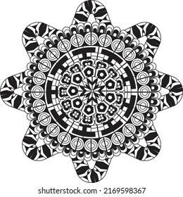 mandala relaxing coloring anti stress meditation and decoration