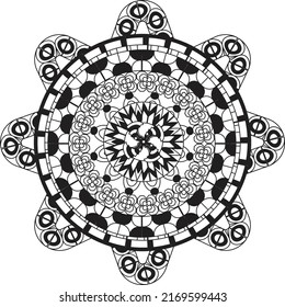 mandala relaxing coloring anti stress meditation and decoration