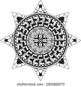 Mandala relaxing coloring anti stress meditation