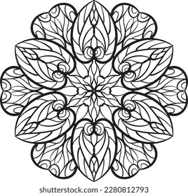 mandala relaxing coloring anti stress meditation colorful decoration