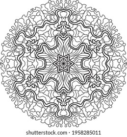 mandala relaxing coloring pattern anti stress meditation