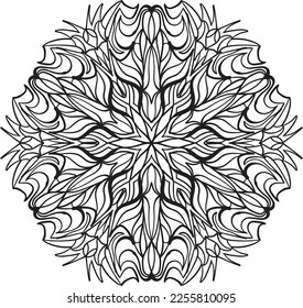 Mandala relaxing coloring peaceful meditation and decoration