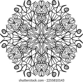 Mandala relaxing coloring peaceful meditation and decoration