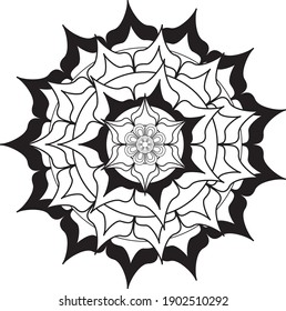 mandala relaxing meditation decorative anti stress coloring