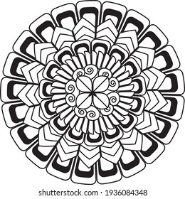 Mandala relaxing pattern anti stress coloring meditation