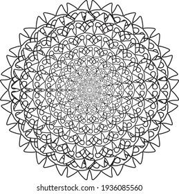 Mandala relaxing pattern anti stress coloring meditation