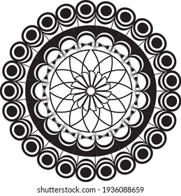 Mandala relaxing pattern anti stress coloring meditation