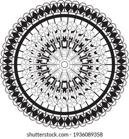 Mandala relajante patrón anti estrés colorante meditación