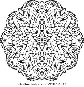 mandala relaxing pattern anti stress coloring meditating