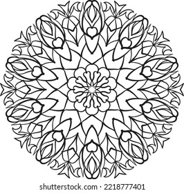 mandala relaxing pattern anti stress coloring meditating