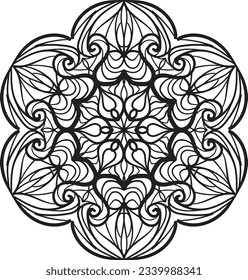 Mandala relaxing pattern anti stress design meditation