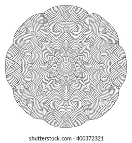 Mandala Rosette Design Element Coloring Pages Stock Vector (Royalty ...