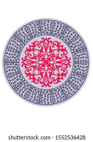 Mandala, rosette, eight-pointed star, set of Ornamental vector rosettes, snowflakes on white background