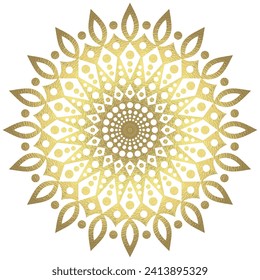 Mandala, Rosette mit goldener Struktur