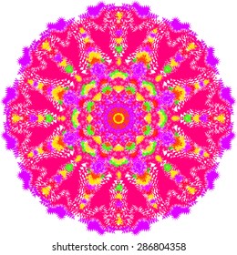 Mandala. Round colorful ornament pattern. Vector illustration.