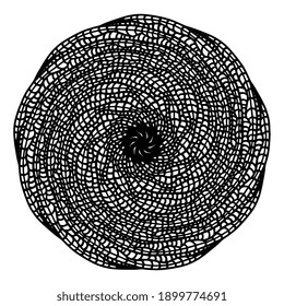Mandala Round for coloring book. Decorative round ornaments. Flower shape. Oriental vector, Anti-stress therapy. Weave design elements. Yoga logos Vector. Black icon isolated on white background.