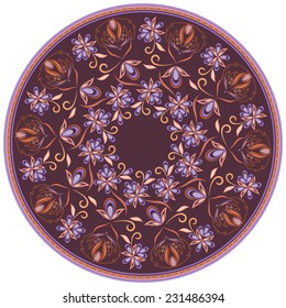 Mandala. Round flower pattern.