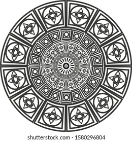 Mandala. Round form. Mehndi decoration.