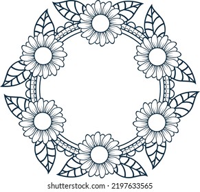 mandala runde Rahmenfarbseite,