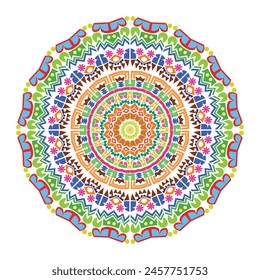 mandala round ornament background architectural muslim texture design . Can be used for brochures invitations