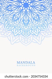 Mandala round ornament background with gradient. Mandala retro background