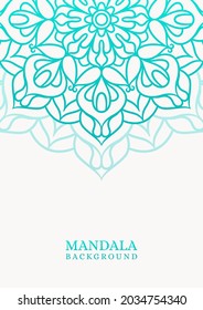 Mandala round ornament background with gradient. Mandala retro background