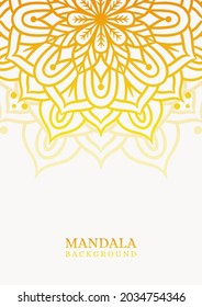 Mandala round ornament background with gradient. Mandala retro background