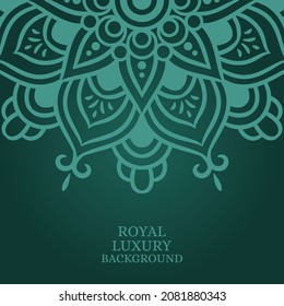 Mandala round ornament background template. Royal luxury background