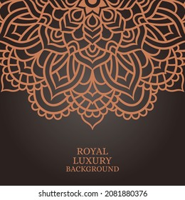 Mandala Rundschmuck-Hintergrundvorlage. Königlicher Luxus-Hintergrund