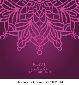 Mandala round ornament background template. Royal luxury background