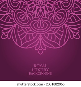 Mandala round ornament background template. Royal luxury background