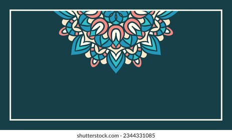 Mandala round ornament background template. Decorative Mandala